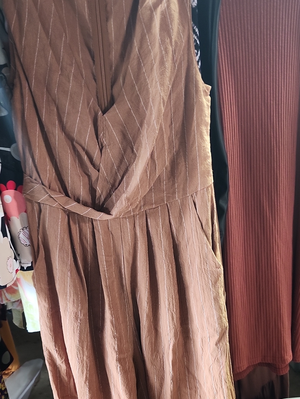 Wishlist Tan Brown Sleeveless Jumpsuit - Picture 1 of 4